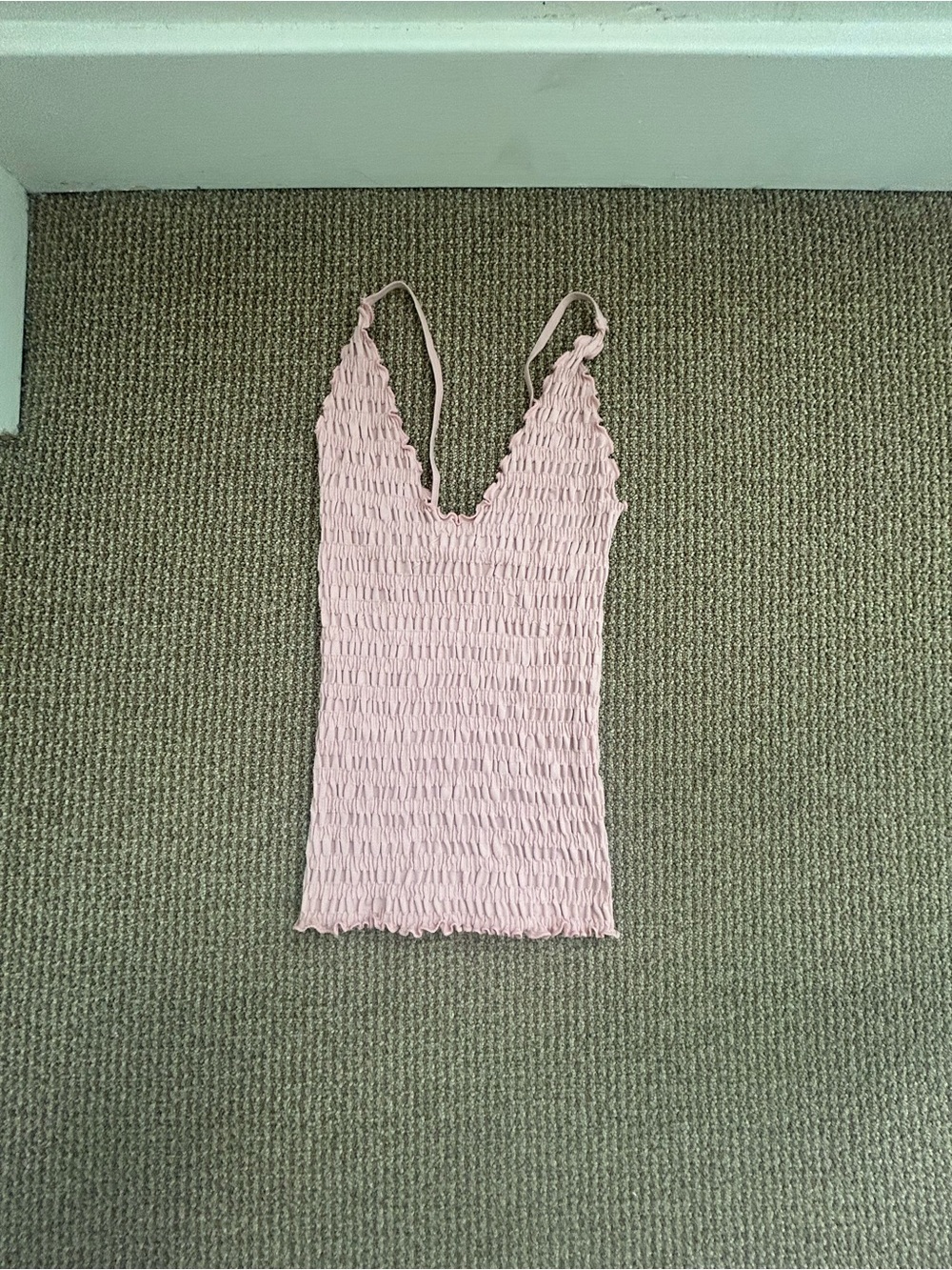 Free People Light Pink V-Neck Cami Top